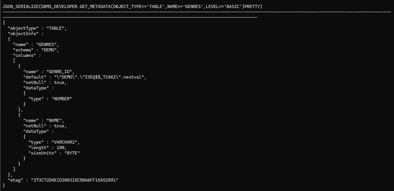 Mastering Metadata with Oracle’s DBMS_DEVELOPER in 23.7 – DatabaseVerse ...